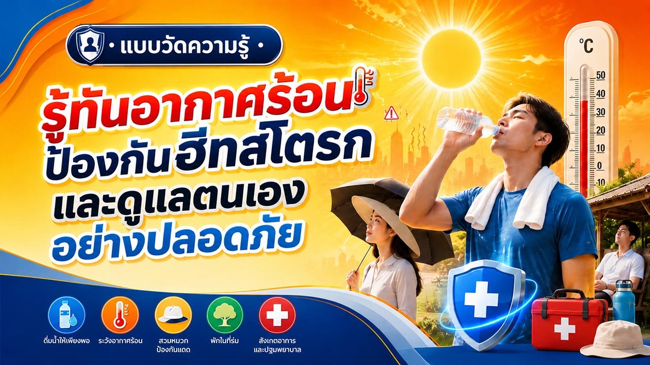 รู้ทันอากาศร้อน ป้องกันฮีทสโตรก และดูแลตนเองอย่างปลอดภัย